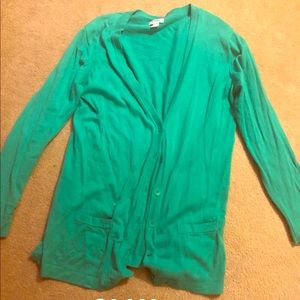 Old Navy green cardigan